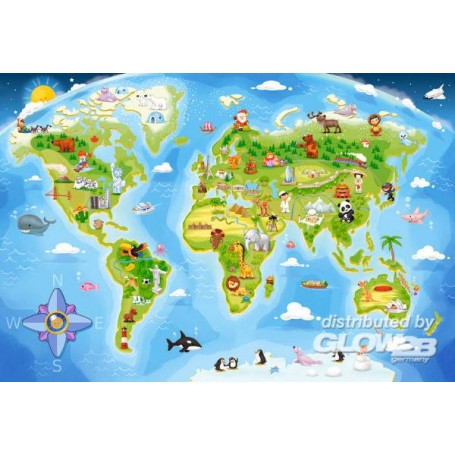 World Map,Puzzle 40 Teile maxi  Puzzle