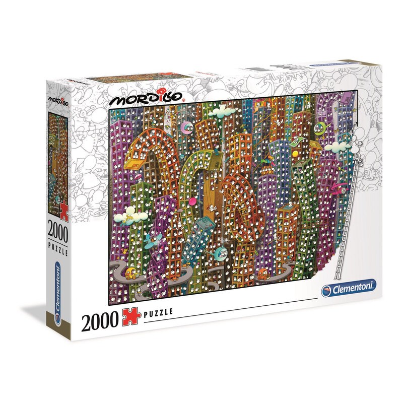 Puzzle Mordillo Panorama 2000 Stück - Der Dschungel 