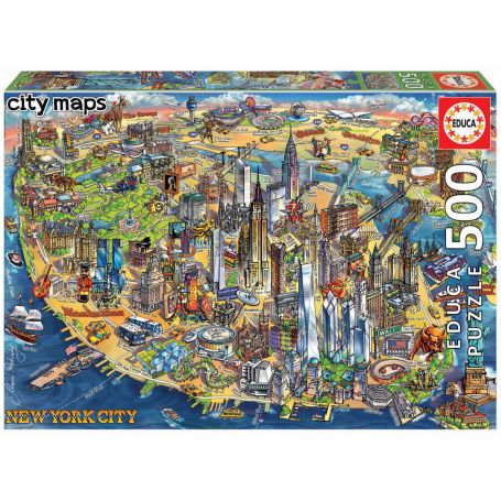 Puzzle 500 NEW YORK KARTE 